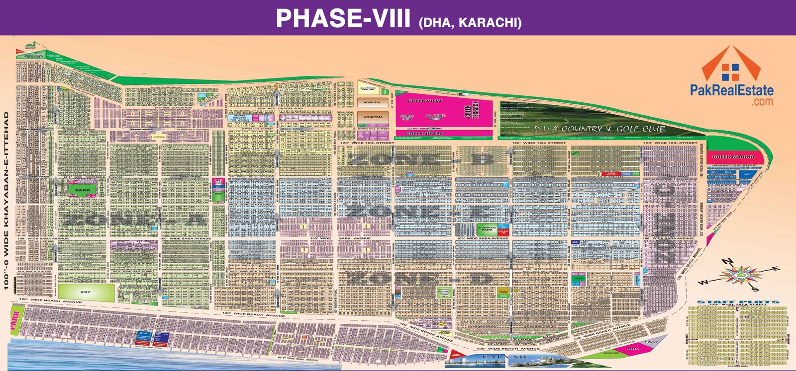 DHA PHASE VIII MAP